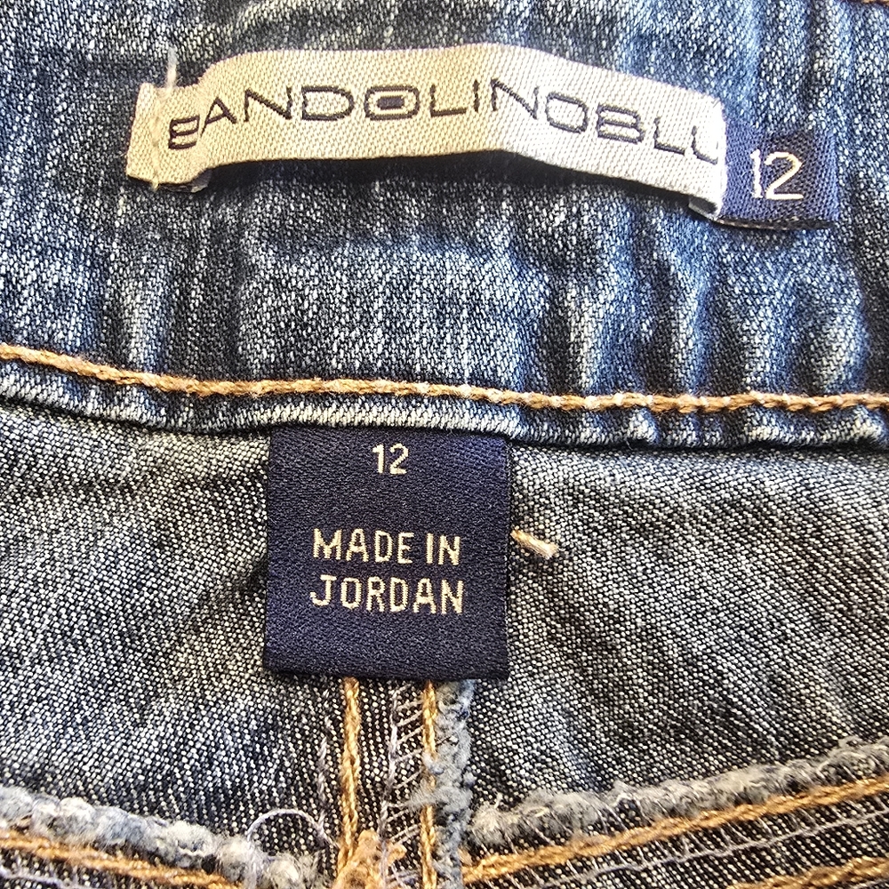 Bandolino Blue Denim Womens Ankle Crop Capris Size 12 - Picture 2 of 12